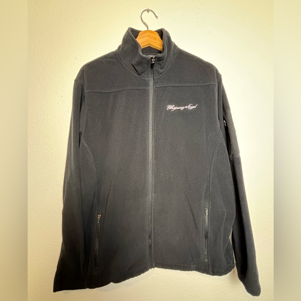 Port Authority Sweater Custom Embroidered Whispering Angel with Zip /Size L